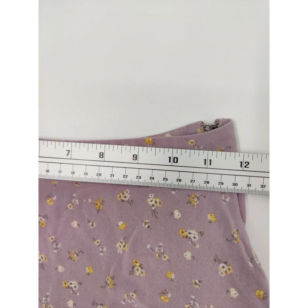 Hollister Women's Ultra‎ High-Rise Floral Mini Skirt Purple XS